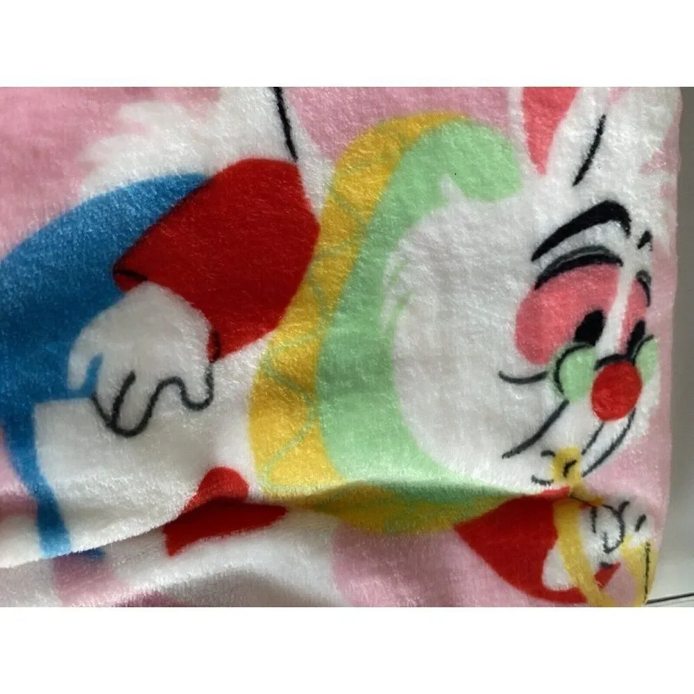 Disney Alice In Wonderland Throw Blanket Valentines Day 50 X 70”‎ White Rabbit